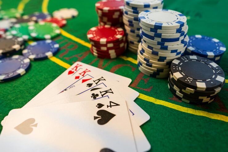 Roulette wheel spinning with betting layout visible